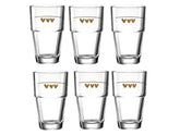 Leonardo Latte Macchiato Becher Solo Herz 410 ml, 6 Stück